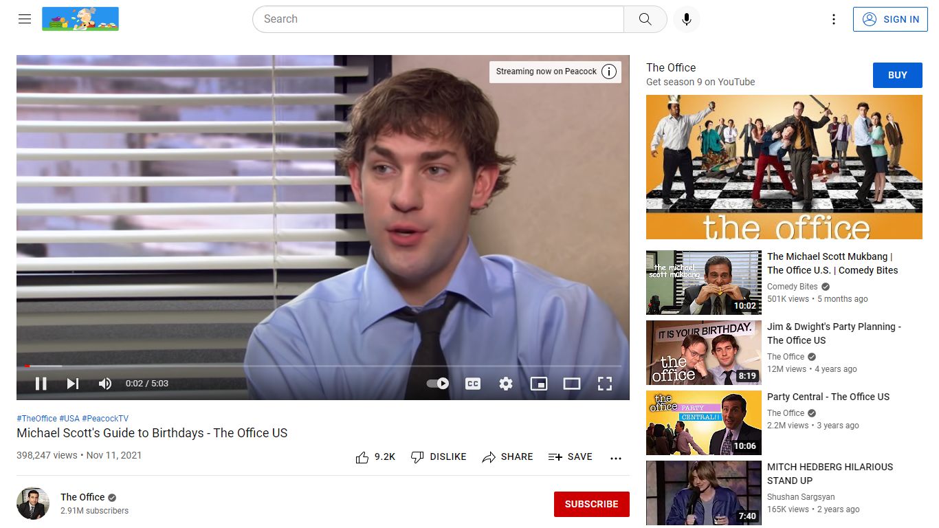 Michael Scott's Guide to Birthdays - The Office US - YouTube