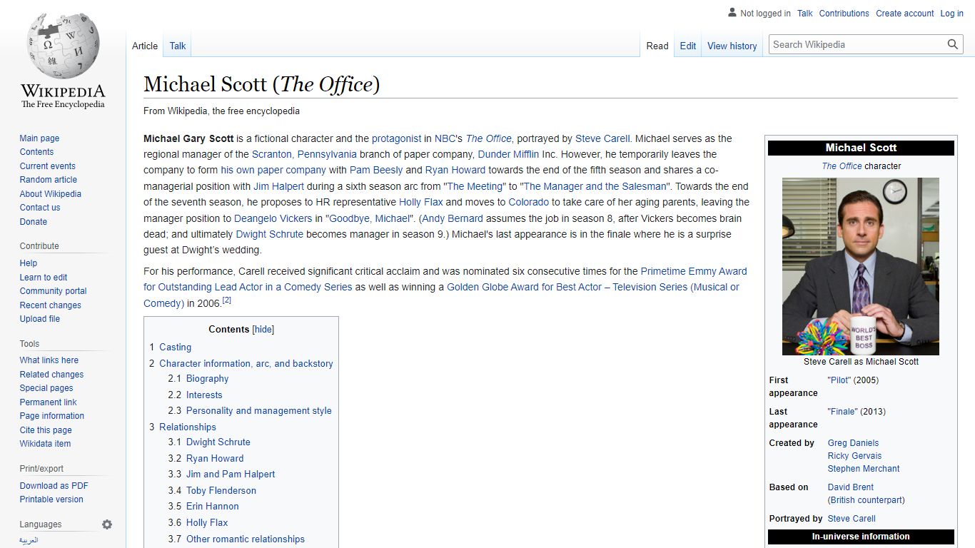 Michael Scott (The Office) - Wikipedia